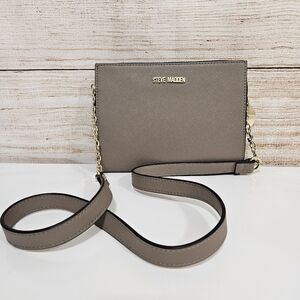 Steve Madden Taupe Chain Crossbody Bag Purse